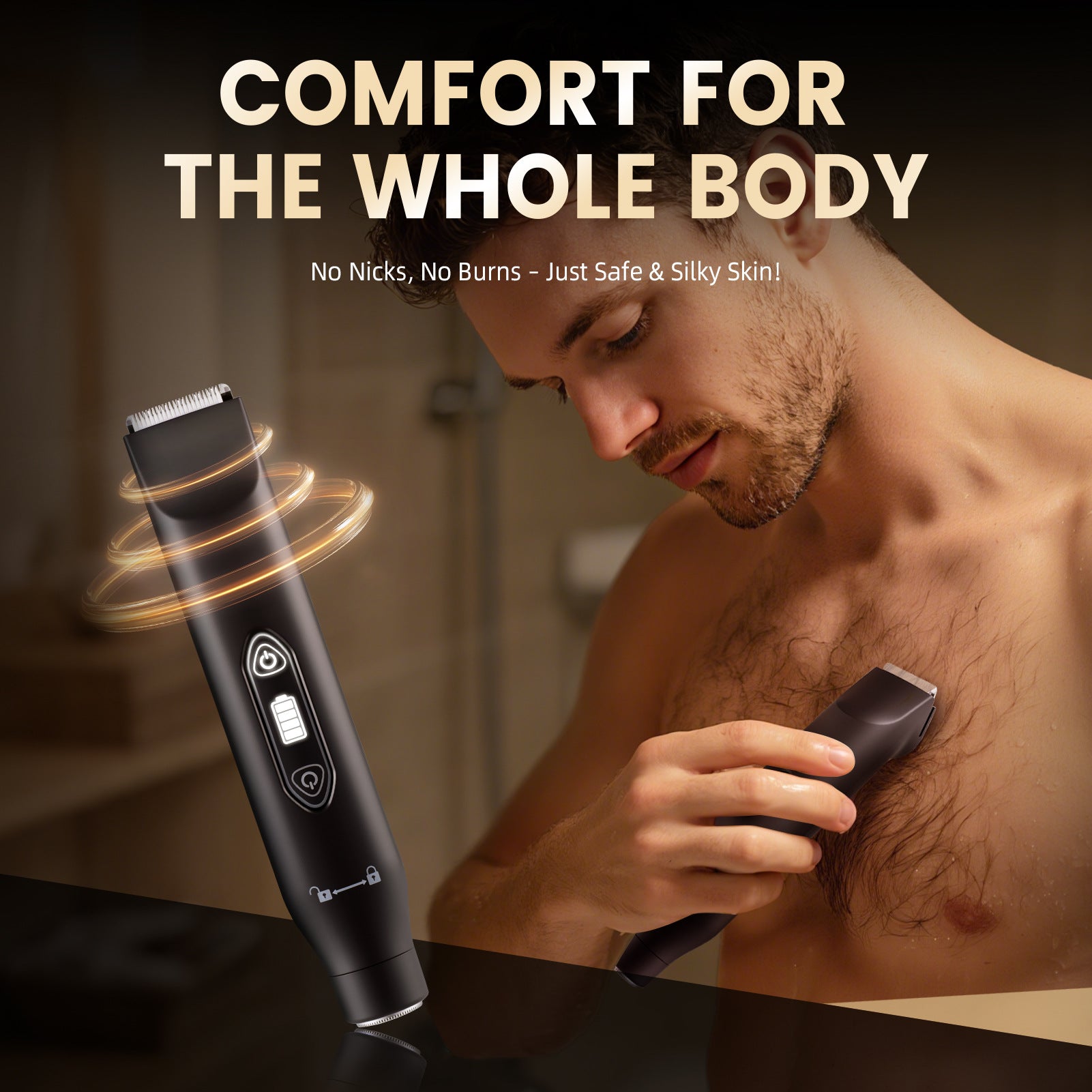 BettrShave™ Midnight | 3-in-1 Men's Body, Beard & Nose Hair Trimmer