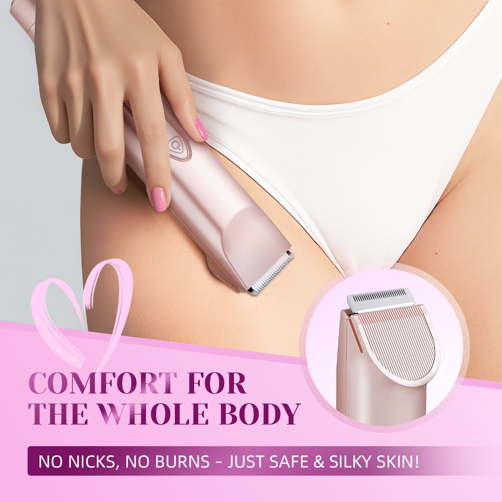 BettrShave™ Rose Gold | 3-in-1 Women's Body, Bikini & Facial Hair Trimmer