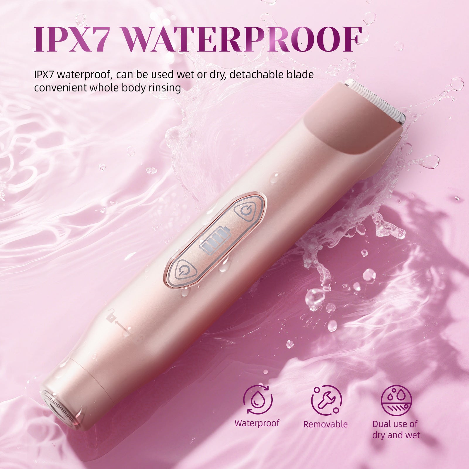 BettrShave™ Rose Gold | 3-in-1 Women's Body, Bikini & Facial Hair Trimmer