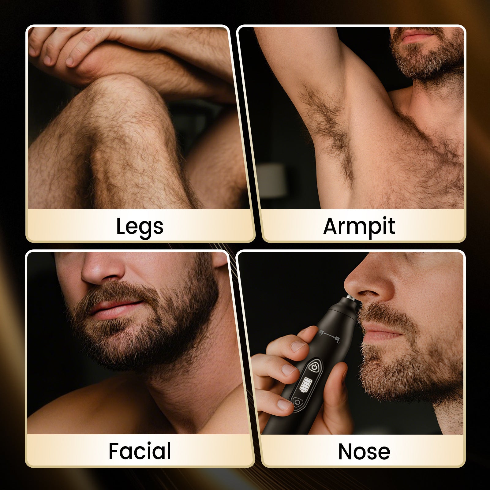 BettrShave™ Midnight | 3-in-1 Men's Body, Beard & Nose Hair Trimmer