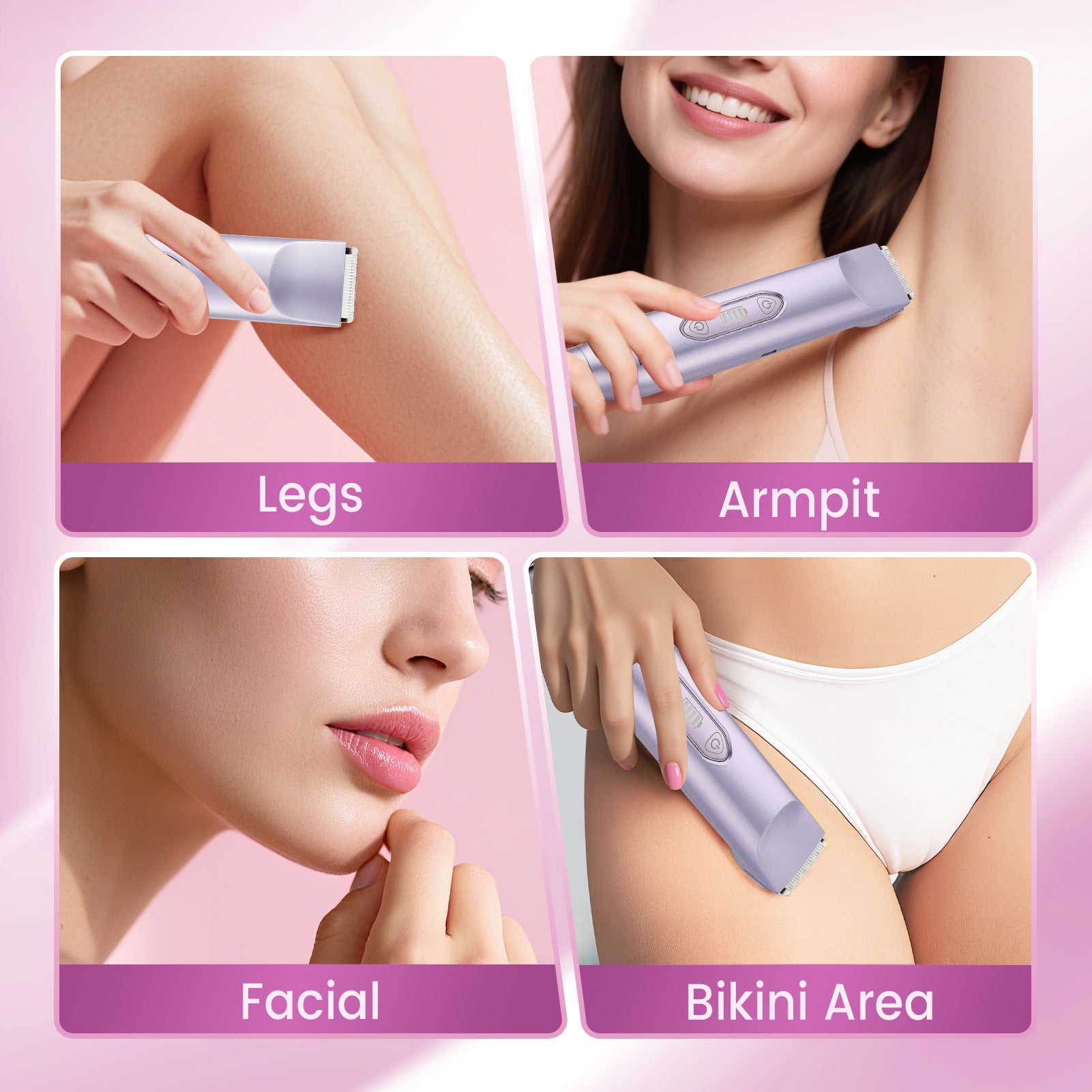 BettrShave™ Lavender | 3-in-1 Women's Body, Bikini & Facial Hair Trimmer
